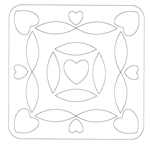 Hearts and cables design templates