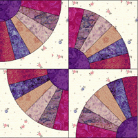 Grandmother's Fan acrylic quilt templates