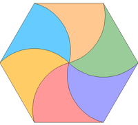 Hexagon Swirl acyrlic quilt templates