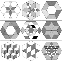 hexagon 60 degree kit quilting templates